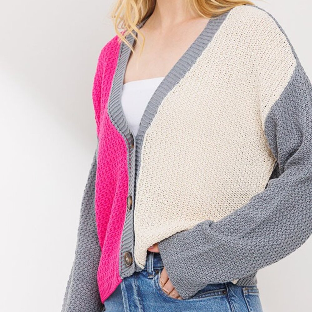 Color Block Cardigan - Picture 6 of 8